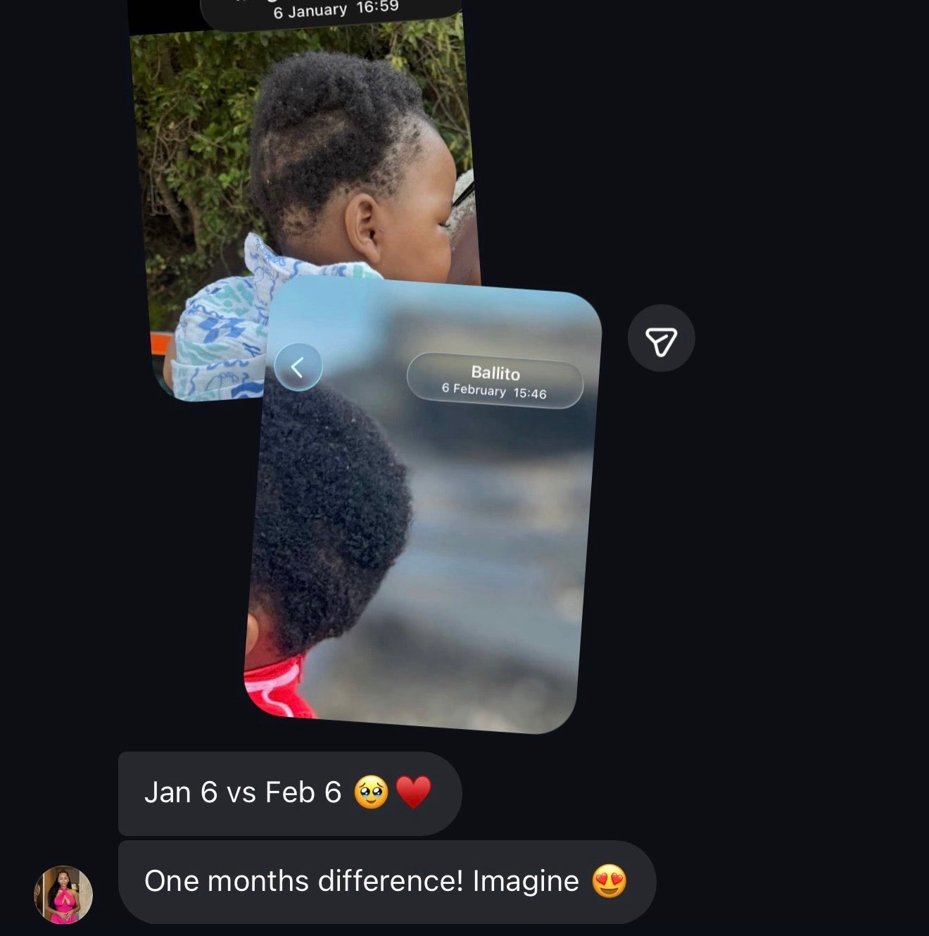 After — fuller baby curls