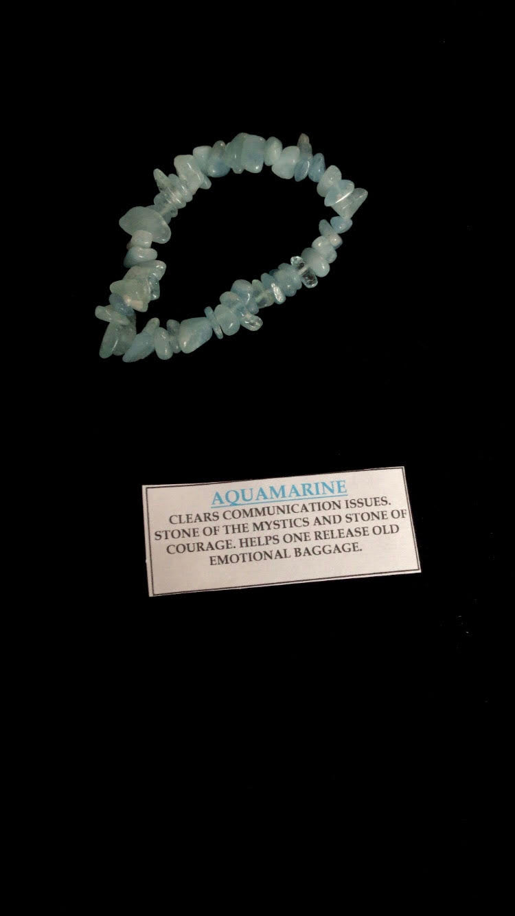 Aquamarine Chip Bracelet