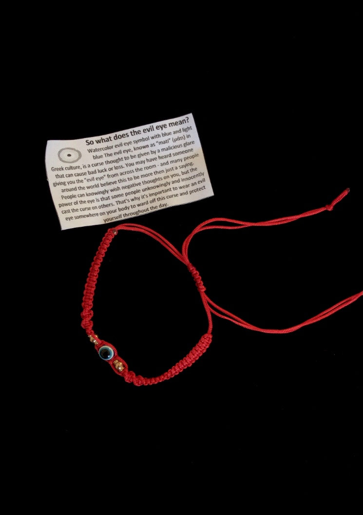 Red Macrame Evil Eye