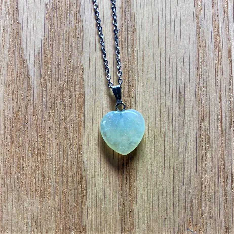 Jade 15mm Heart Pendant