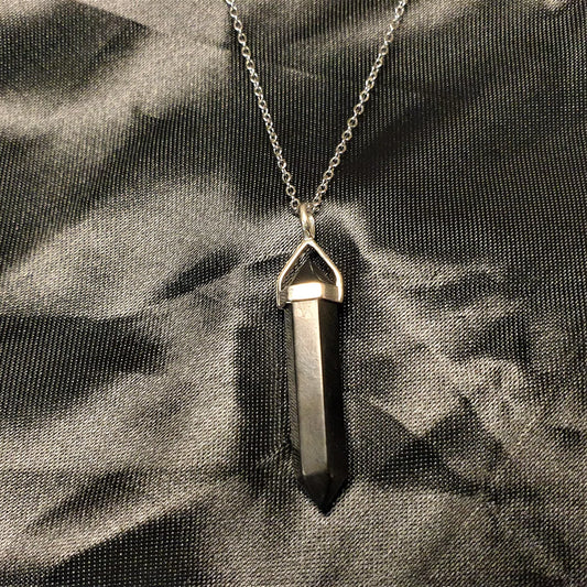 Black Tourmaline 35mm Pendant (925)