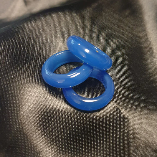 Blue Agate Band Ring