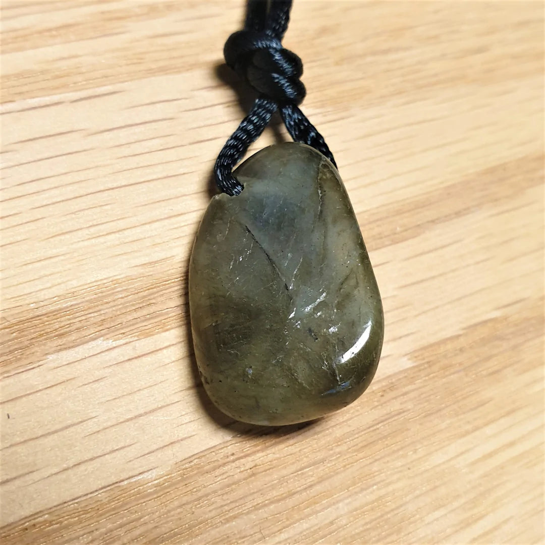 Labradorite Drilled Tumbled Pendant