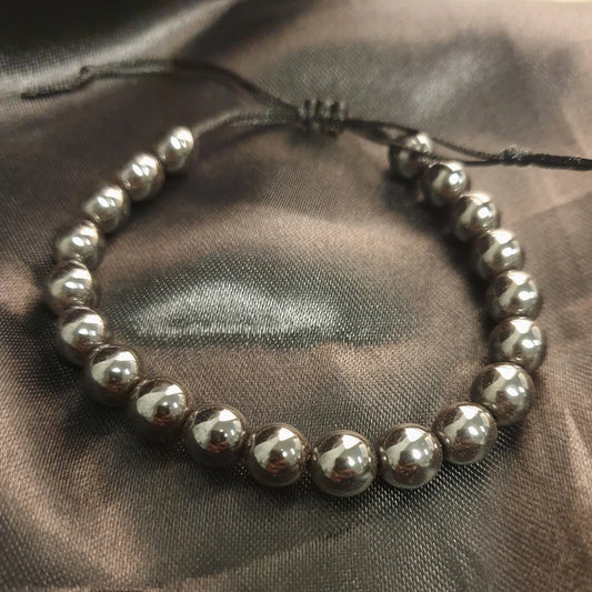 Hematite Macrame Bracelet