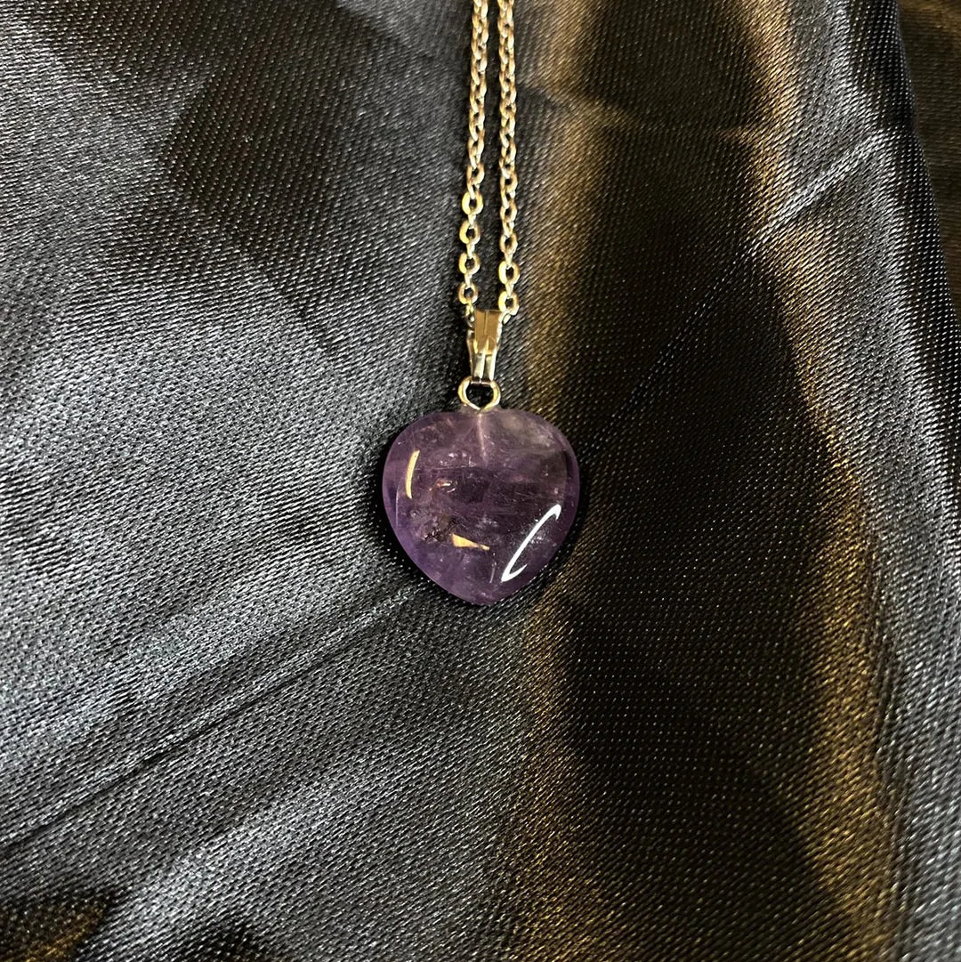 Amethyst Heart Pendant