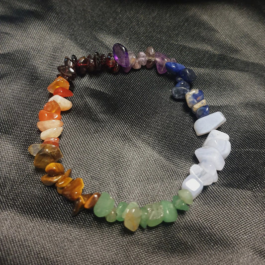 7 Chakra Chip Bracelet