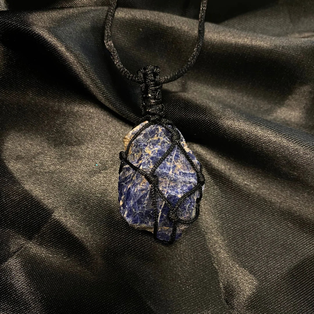 Sodalite Macrame Pendant