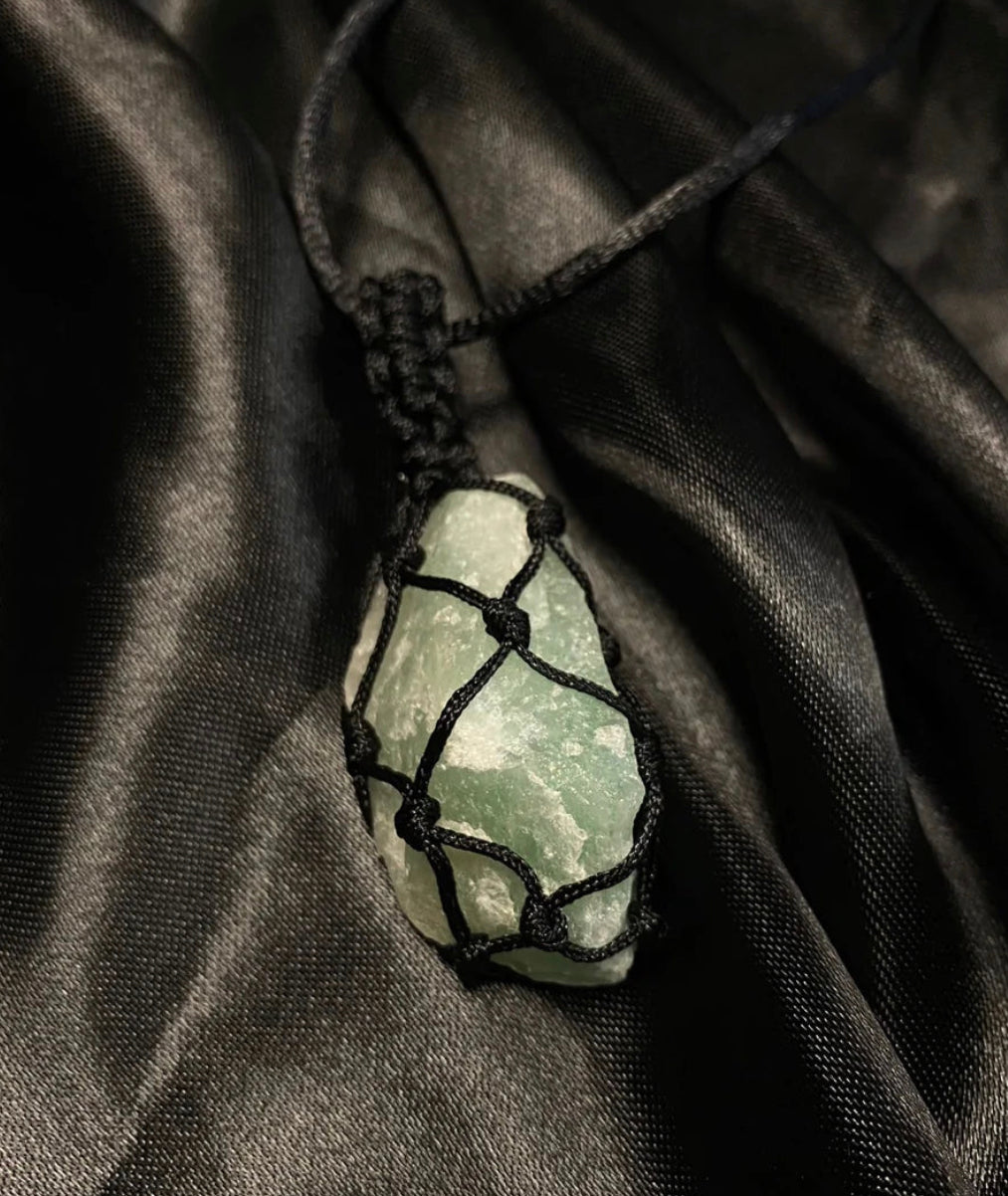 Aventurine Macramé Pendant