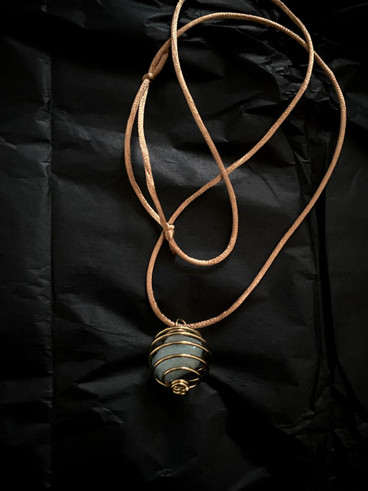 Aquamarine Spiral Pendant