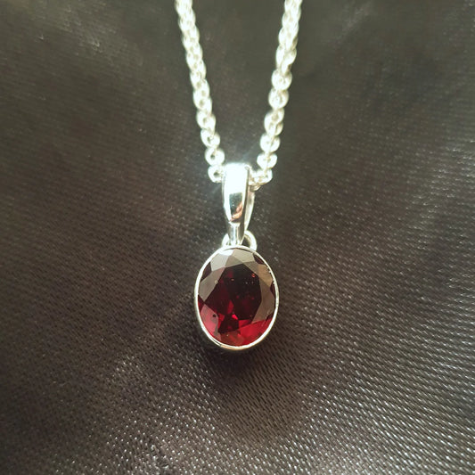 Garnet Classic Facet Pendant